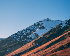 Превью обои горы, склоны, снег, пейзаж