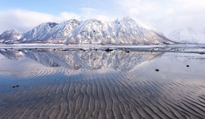 Превью обои горы, снег, лед, вода, пейзаж