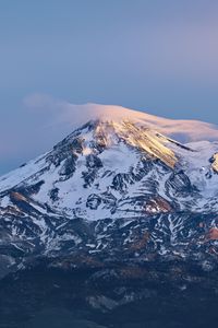 Превью обои горы, снег, пейзаж, вершины, рельеф