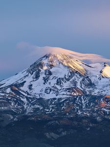 Превью обои горы, снег, пейзаж, вершины, рельеф