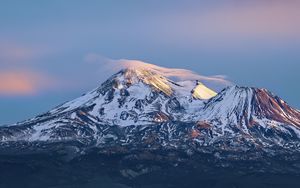 Превью обои горы, снег, пейзаж, вершины, рельеф