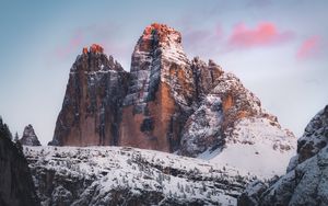 Превью обои горы, снег, природа, пейзаж