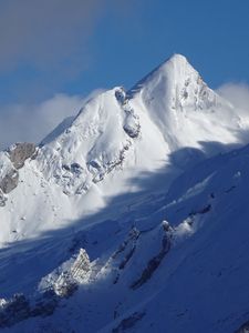 Превью обои горы, снег, склоны, зима