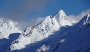 Превью обои горы, снег, склоны, зима