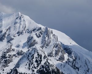 Превью обои горы, снег, склоны, пейзаж