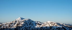 Превью обои горы, снег, вид, пейзаж