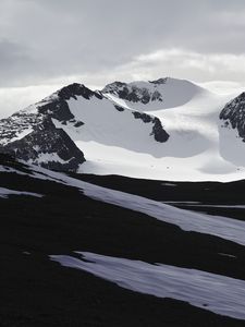 Превью обои горы, снег, зима, природа, пейзаж