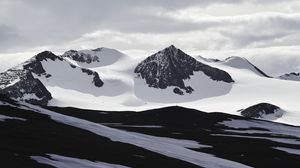 Превью обои горы, снег, зима, природа, пейзаж