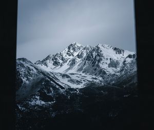Превью обои горы, снежный, вершины, скалы