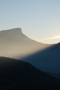 Превью обои горы, тень, свет, пейзаж, природа