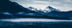 Превью обои горы, туман, небо