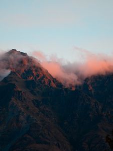 Превью обои горы, туман, небо