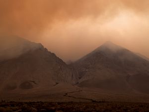 Превью обои горы, туман, облака, мгла