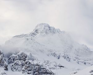 Превью обои горы, туман, вершины