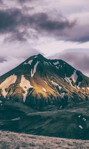 Превью обои горы, вершина, облака