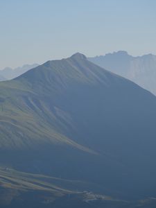 Превью обои горы, вершина, пейзаж, природа, небо
