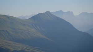 Превью обои горы, вершина, пейзаж, природа, небо