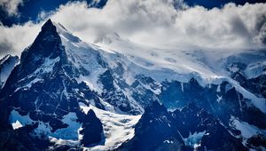 Превью обои горы, вершина, снег