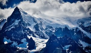 Превью обои горы, вершина, снег