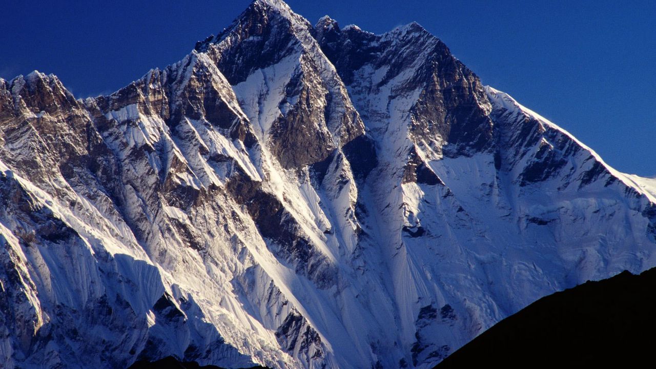 Обои горы, вершина, снег, холод, азия