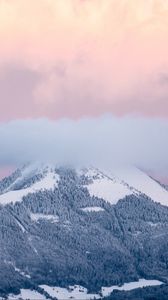 Превью обои горы, вершины, облака