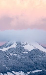 Превью обои горы, вершины, облака