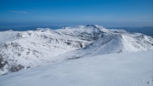 Превью обои горы, вершины, снег, зима, природа, белый