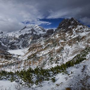 Превью обои горы, вершины, заснеженный