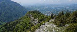 Превью обои горы, вид, пейзаж, деревья