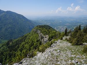 Превью обои горы, вид, пейзаж, деревья