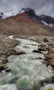 Превью обои горы, вода, ручей, пейзаж