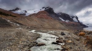 Превью обои горы, вода, ручей, пейзаж