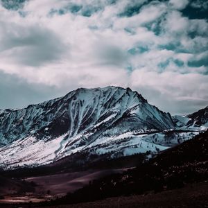 Превью обои горы, заснеженные, вершины