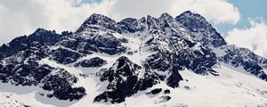 Превью обои горы, заснеженный, вершины