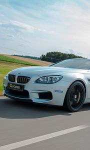 Превью обои g-power, bmw, m6, скорость, движение, вид сбоку