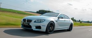 Превью обои g-power, bmw, m6, скорость, движение, вид сбоку