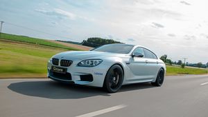 Превью обои g-power, bmw, m6, скорость, движение, вид сбоку