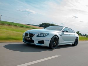 Превью обои g-power, bmw, m6, скорость, движение, вид сбоку