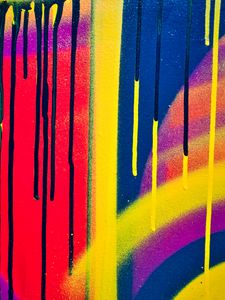 Превью обои граффити, краска, потеки, разноцветный, яркий, абстракция