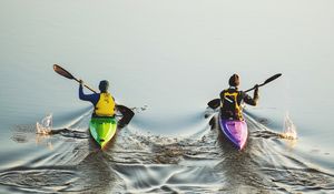 Превью обои гребля, спорт, спортсмены, вода