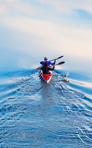 Превью обои гребля, спорт, вода