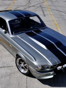 Превью обои gt500, eleanor, машина, ford, mustang, передок