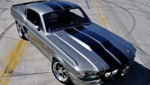 Превью обои gt500, eleanor, машина, ford, mustang, передок