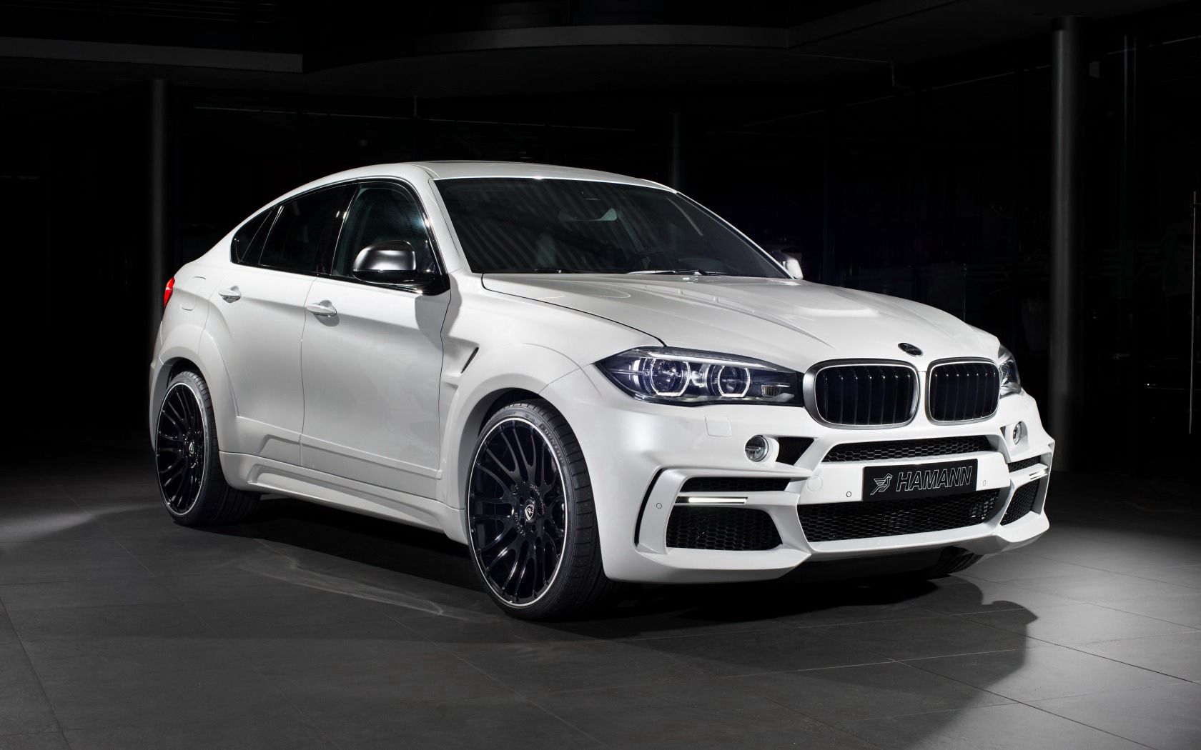 Скачать 1680x1050 hamann, bmw, x6, f16, белый вид сбоку обои, картинки