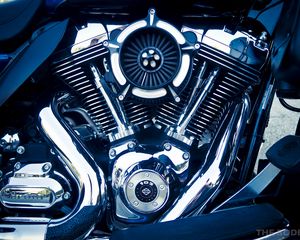 Превью обои harley davidson, мотоцикл, байк, двигатель