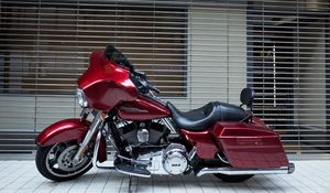 Превью обои harley davidson, мотоцикл, стиль, байк, вид сбоку