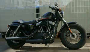 Превью обои harley-davidson, байк, мотоцикл, мото, черный