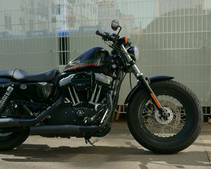 Превью обои harley-davidson, байк, мотоцикл, мото, черный