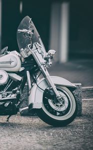 Превью обои harley-davidson, мотоцикл, байк, вид сбоку, колесо