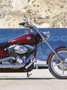 Превью обои harley-davidson rocker, мотоцикл, house of thunder